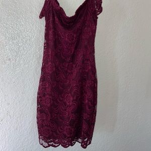 Mini Burgundy Dress